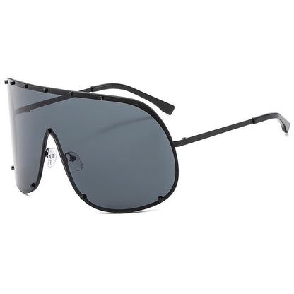 Unisex Hipster One-piece Polarized Aviator Sunglasses