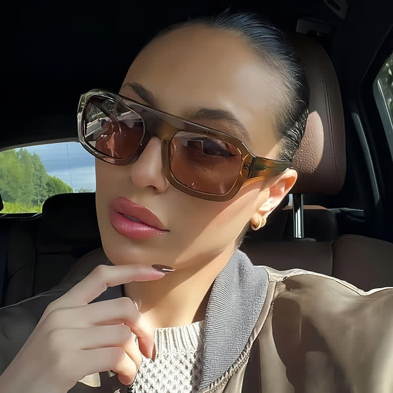 Square Large Frame Trendy Sunglasses