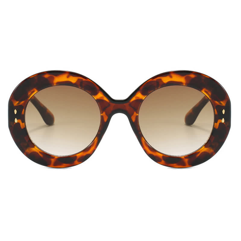 Simple Oversized Round Frame Trendy Sunglasses