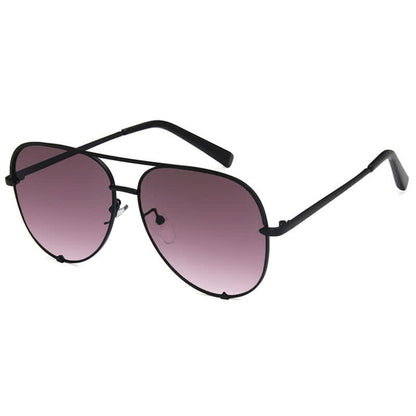 Vintage Double Bridges Aviator Frame Sunglasses For Driving
