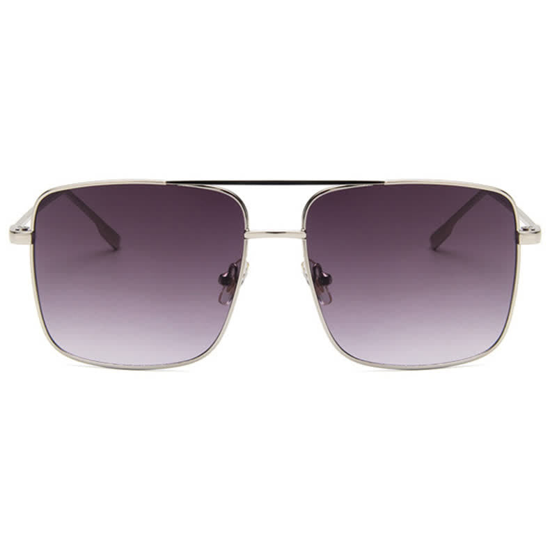 Retro Classic Square Frame Double Bridges Sunglasses