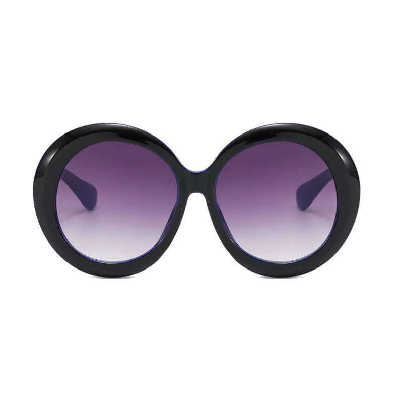 Round Frame Hipster Oversized Sunglasses