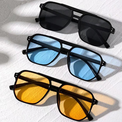 Vintage Double Bridges Tinted Aviator Sunglasses