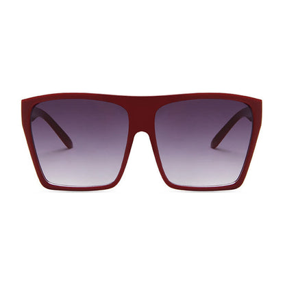 Flat Top Oversized Square Frame Fashion Sunglasses