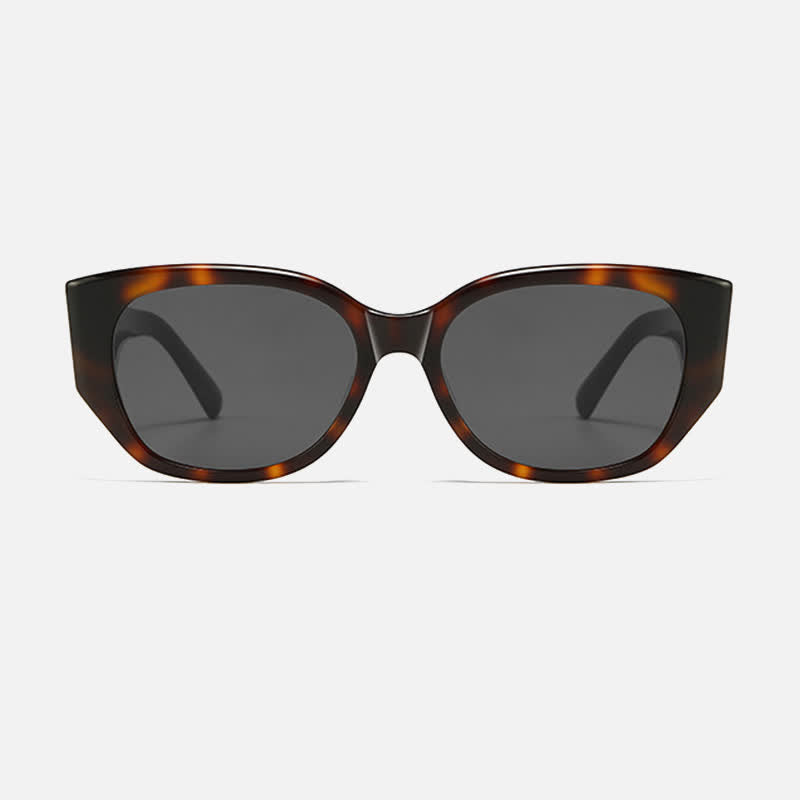 Cat-Eye Thick Temples Hipster Sunglasses