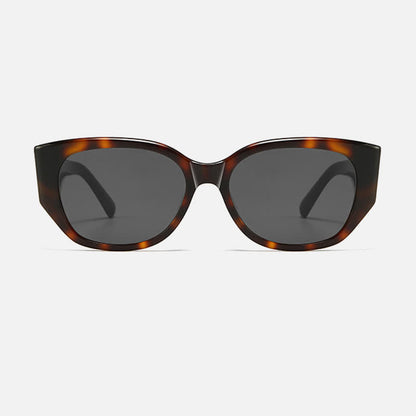 Cat-Eye Thick Temples Hipster Sunglasses