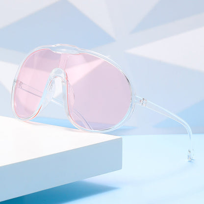 One Piece Oversized Aviator Sunglasses
