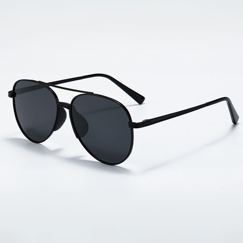 Double Bridges Hipster Polarized Photochromic Aviator Sunglasses