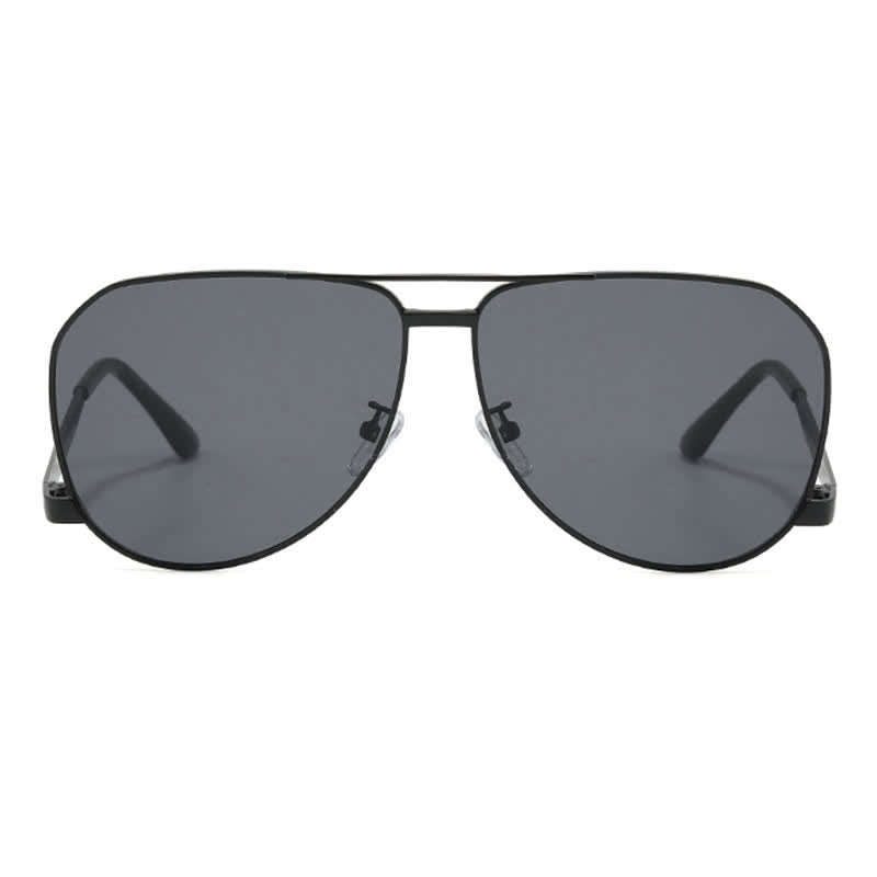 Double Bridges Metal Temples Aviator Sunglasses