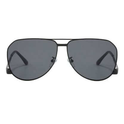 Double Bridges Metal Temples Aviator Sunglasses