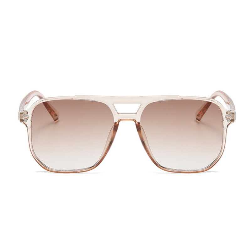 Vintage Double Bridges Tinted Aviator Sunglasses