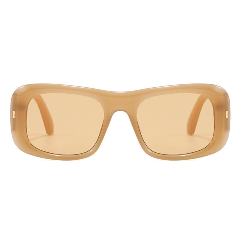 Arrow Decor Square Frame Thick Sunglasses