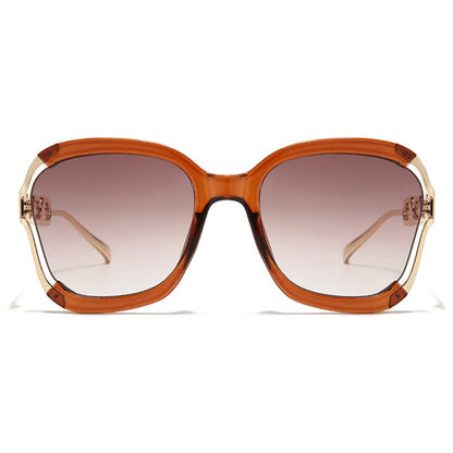Fashion Square Chain Temples Oversized Sunglasses