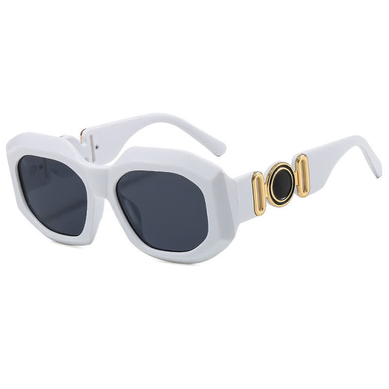 Trendy Geometric Thick Frame Sunglasses