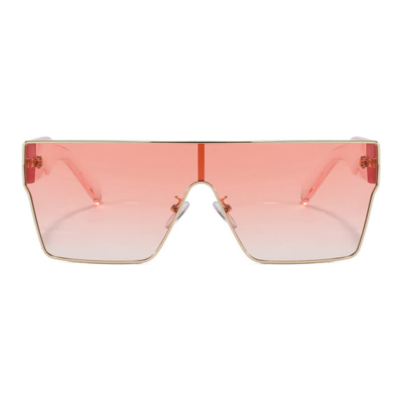 One-piece Square Frame Oversized Sunglasses