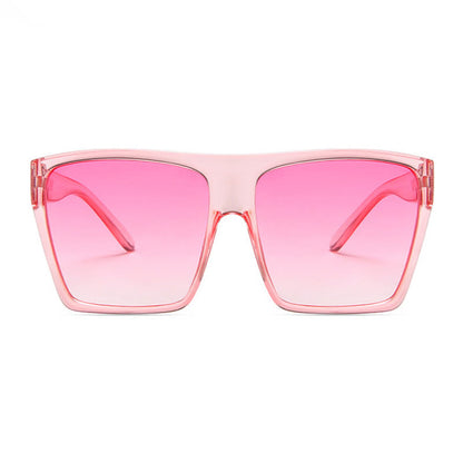 Flat Top Oversized Square Frame Fashion Sunglasses
