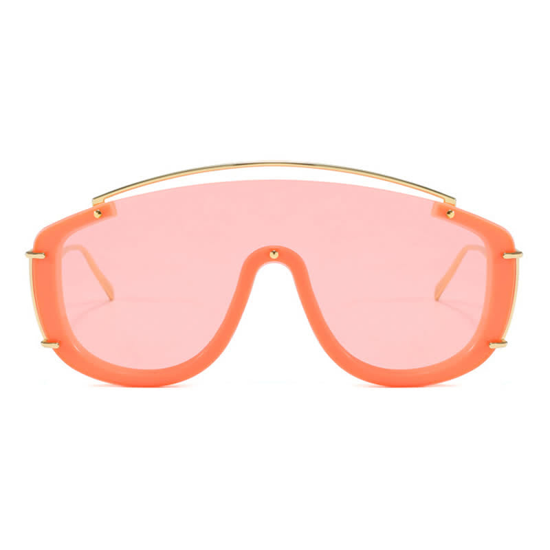 One-piece Oversized Aviator Sunglasses
