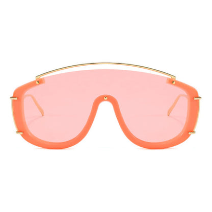 One-piece Oversized Aviator Sunglasses
