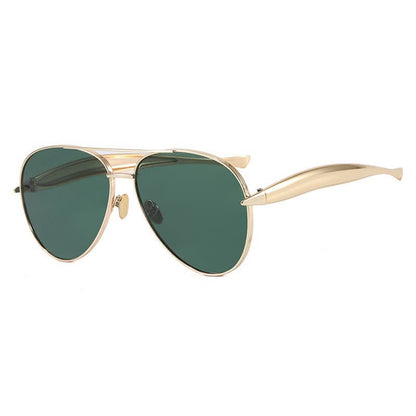 Vintage Double Bridges Aviator Frame Sunglasses