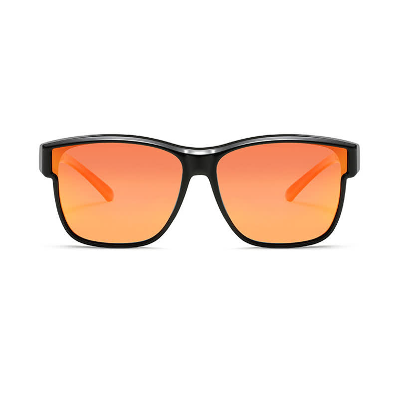 Fit Over Glasses Square Frame Polarized Sunglasses
