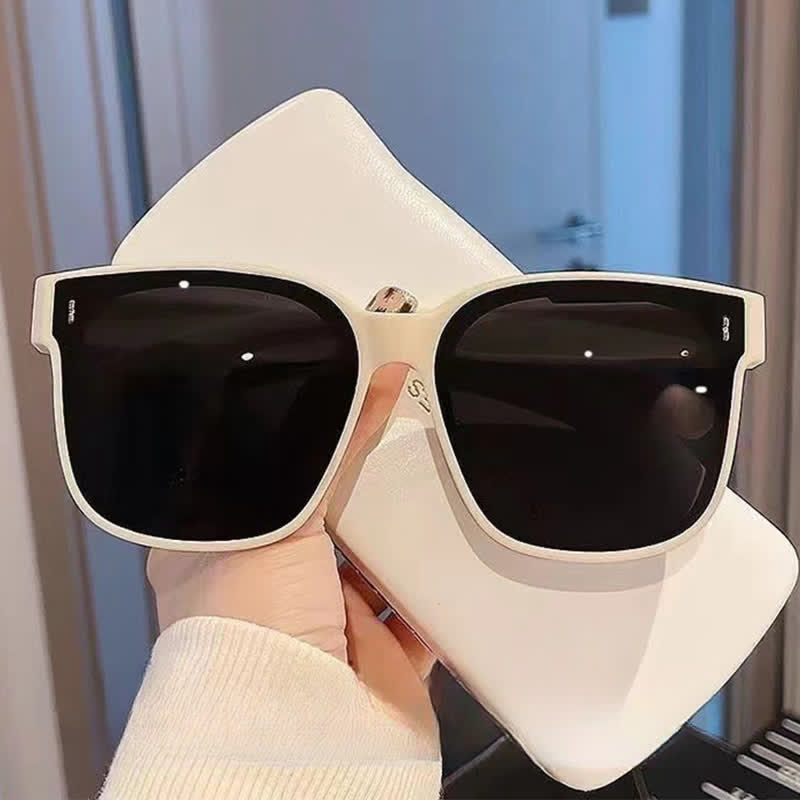 Fit Over Glasses Square Frame Foldable Sunglasses for Women Men