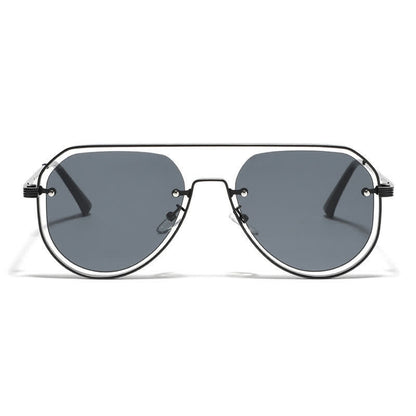 Vintage Double Bridges Hollow-out Aviator Sunglasses