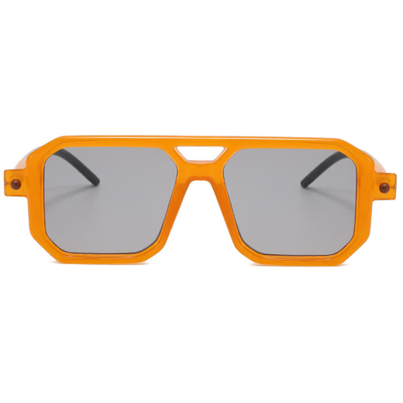 Double Bridges Square Frame Sunglasses