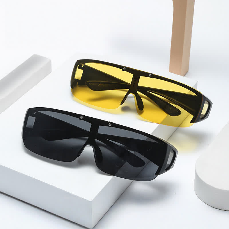 Fit Over Glasses Clip-On Lenses Polarized Sunglasses for Driving&Cycling
