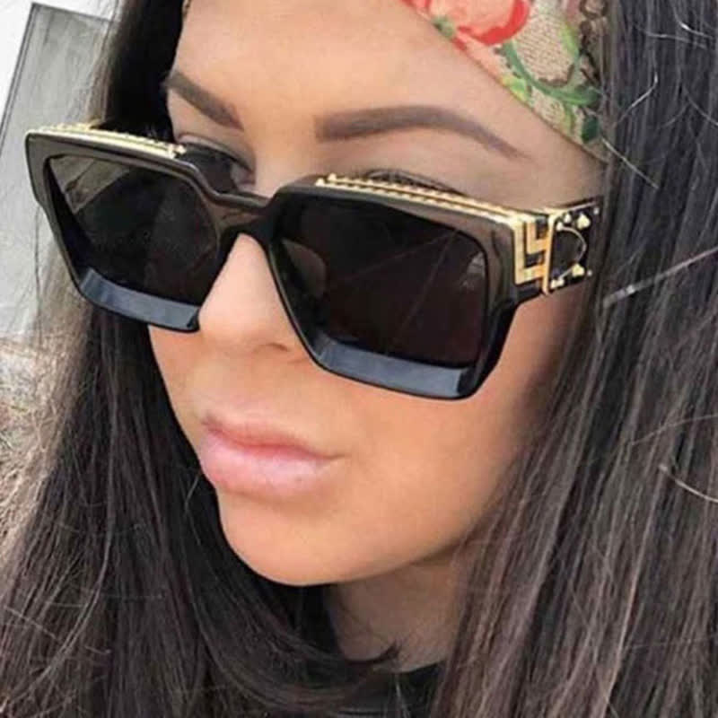 Square Frames Hipster Oversized Sunglasses