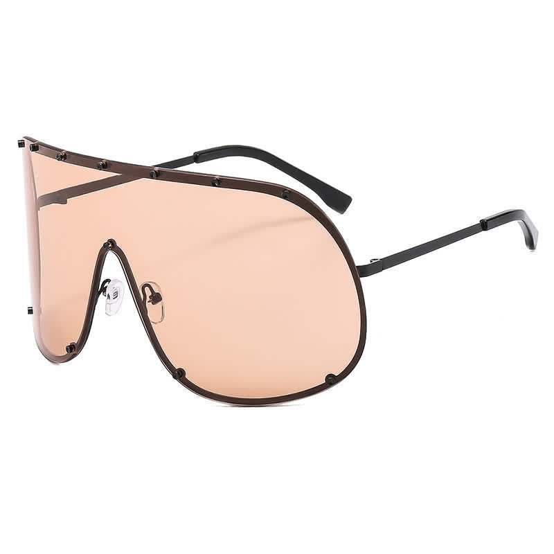 Unisex Hipster One-piece Polarized Aviator Sunglasses