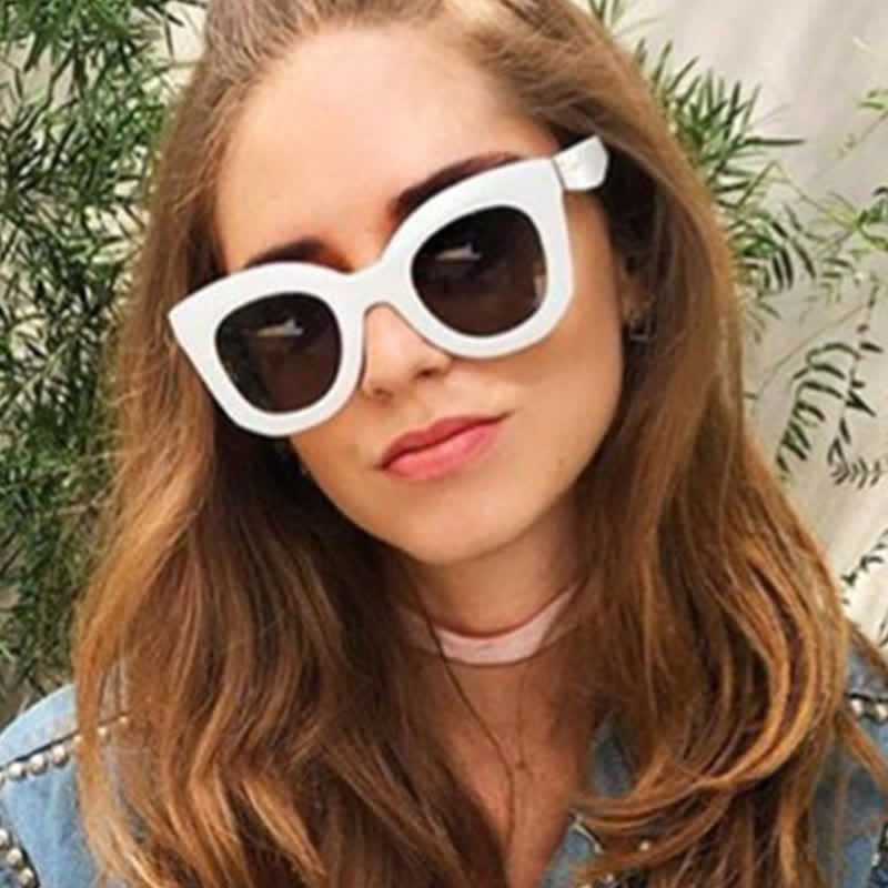 Vintage Square Frame Oversized Sunglasses