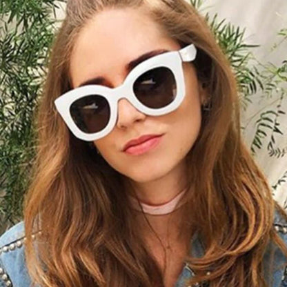 Vintage Square Frame Oversized Sunglasses