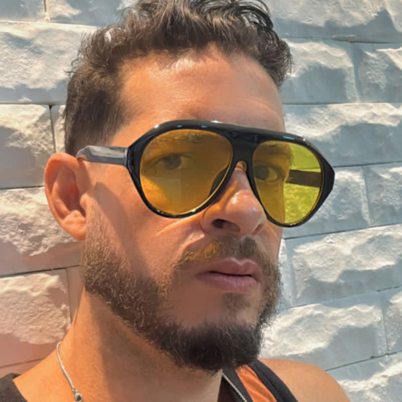 Hipster Oversized Frame Aviator Sunglasses
