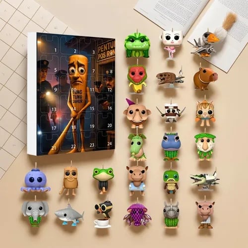 🔥Last Day 70% OFF - 🎁Tung Tung Tung Sahur Italian Brainrot Countdown 24Days Advent Calendar