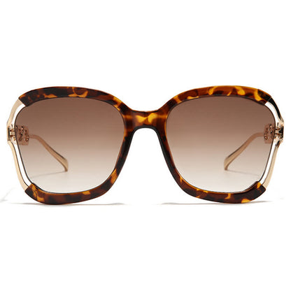 Fashion Square Chain Temples Oversized Sunglasses