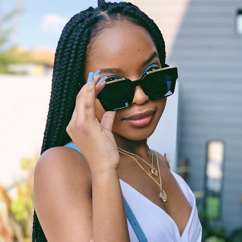 Square Frames Hipster Oversized Sunglasses