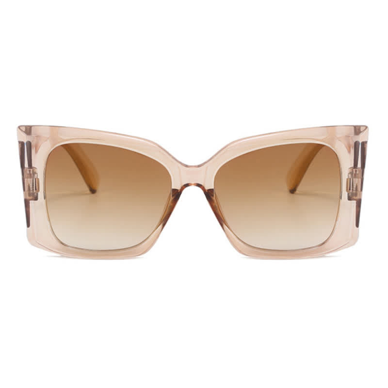 Fashion Square Frame Oversized Thick Sunglasses