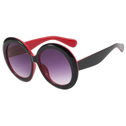 Round Frame Hipster Oversized Sunglasses