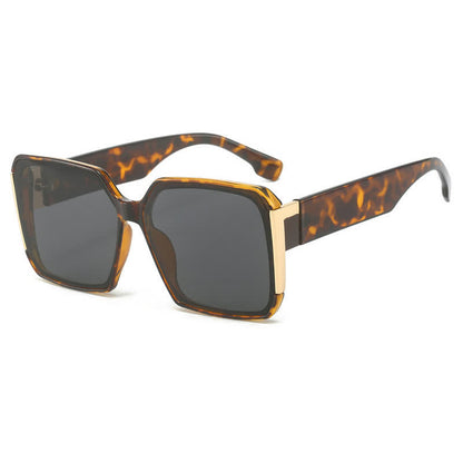 Square Frame Oversized Rimless Sunglasses