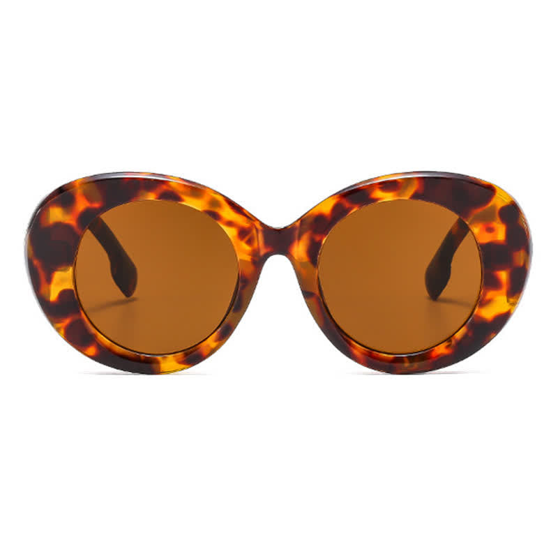 Round Thick Frame Hipster Oversized Sunglasses