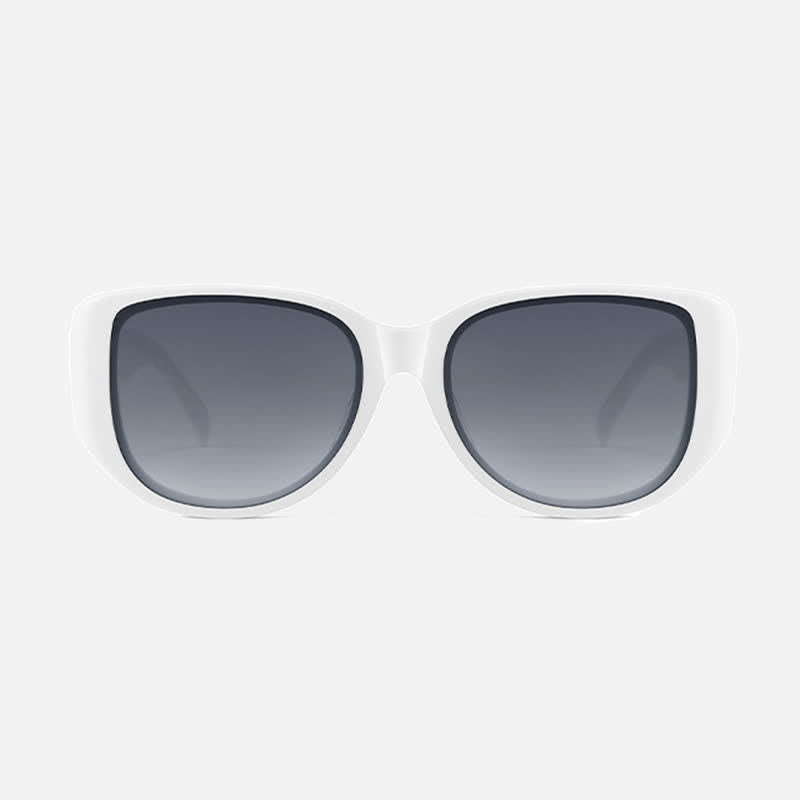 Cat-Eye Large Frame Simple Sunglasses with Nylon Lenses
