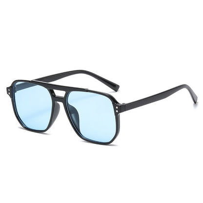 Vintage Double Bridges Tinted Aviator Sunglasses