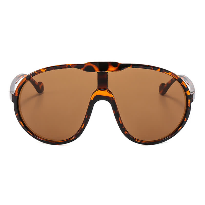 One Piece Oversized Aviator Sunglasses