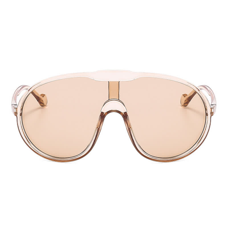 One Piece Oversized Aviator Sunglasses