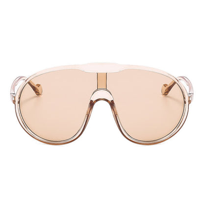 One Piece Oversized Aviator Sunglasses