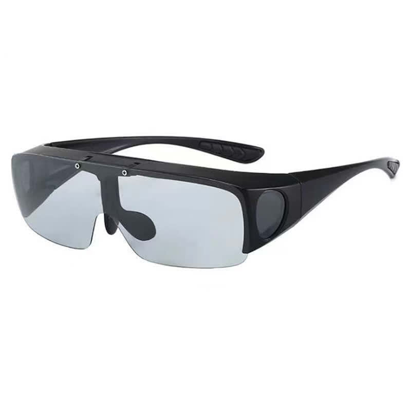 Fit Over Glasses Clip-On Lenses Polarized Sunglasses for Driving&Cycling