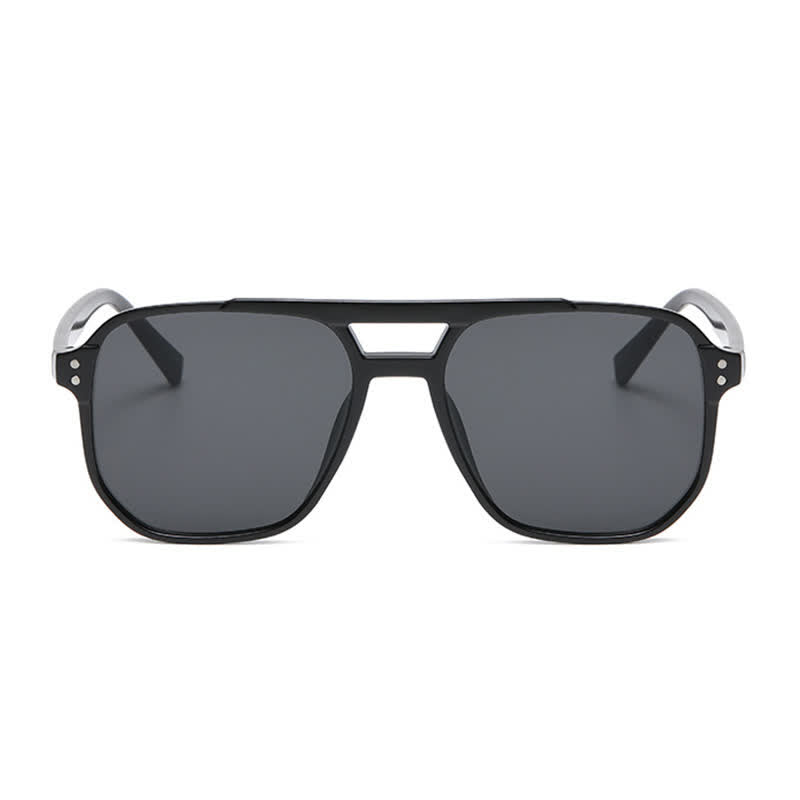 Vintage Double Bridges Tinted Aviator Sunglasses