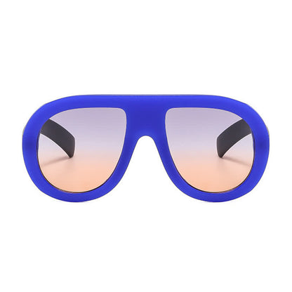Oversized Frame Hipster Aviator Sunglasses