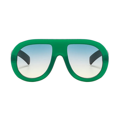 Oversized Frame Hipster Aviator Sunglasses