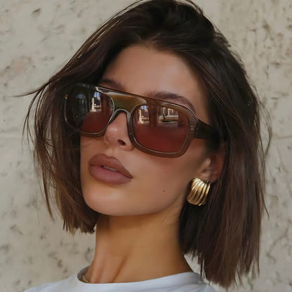 Square Large Frame Trendy Sunglasses